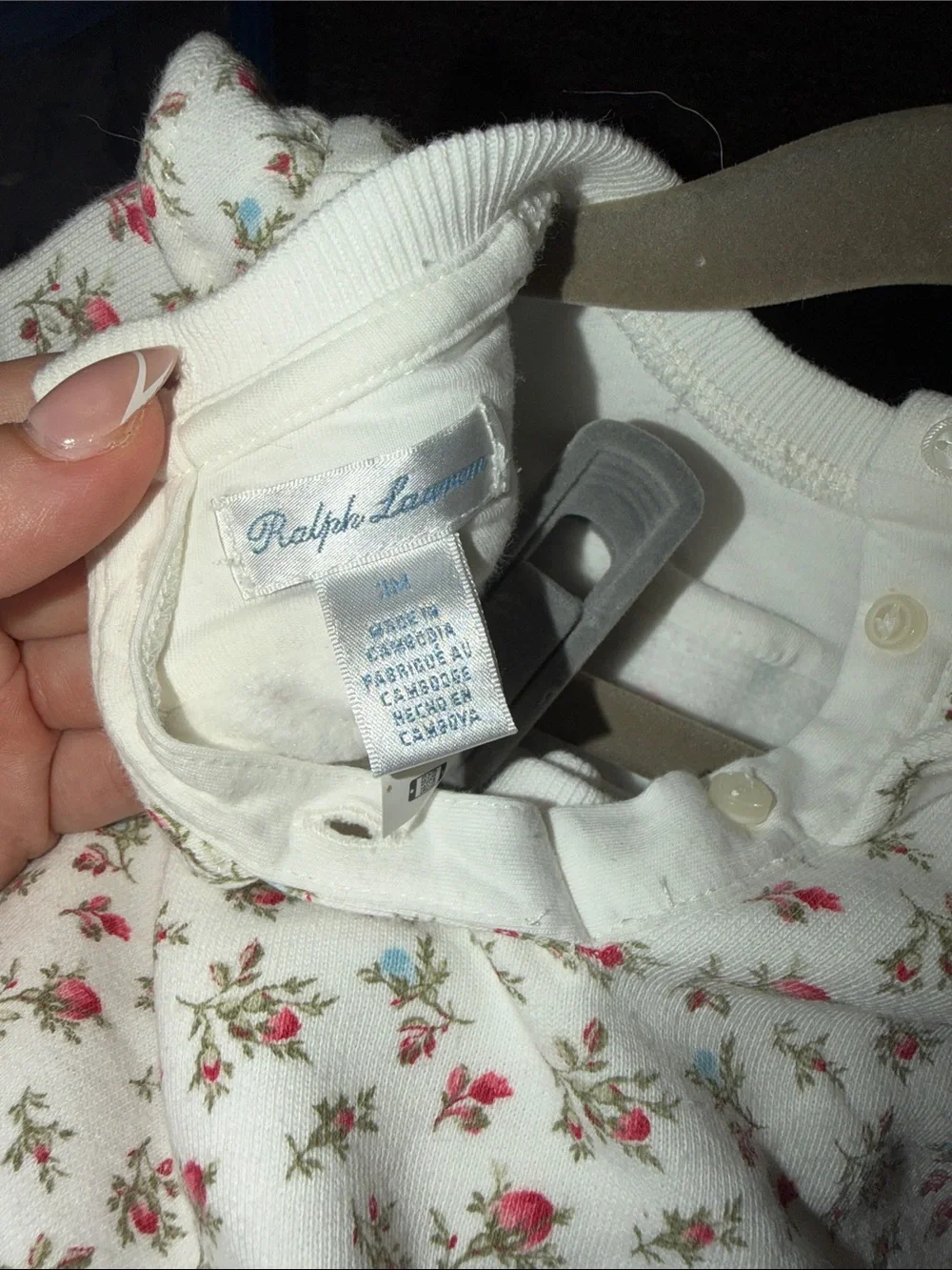 Ralph Lauren Baby Floral Ruffle Set sweat suit size 3m